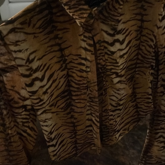 Brown and black zebra style sheer longsleeve - Picture 3 of 3